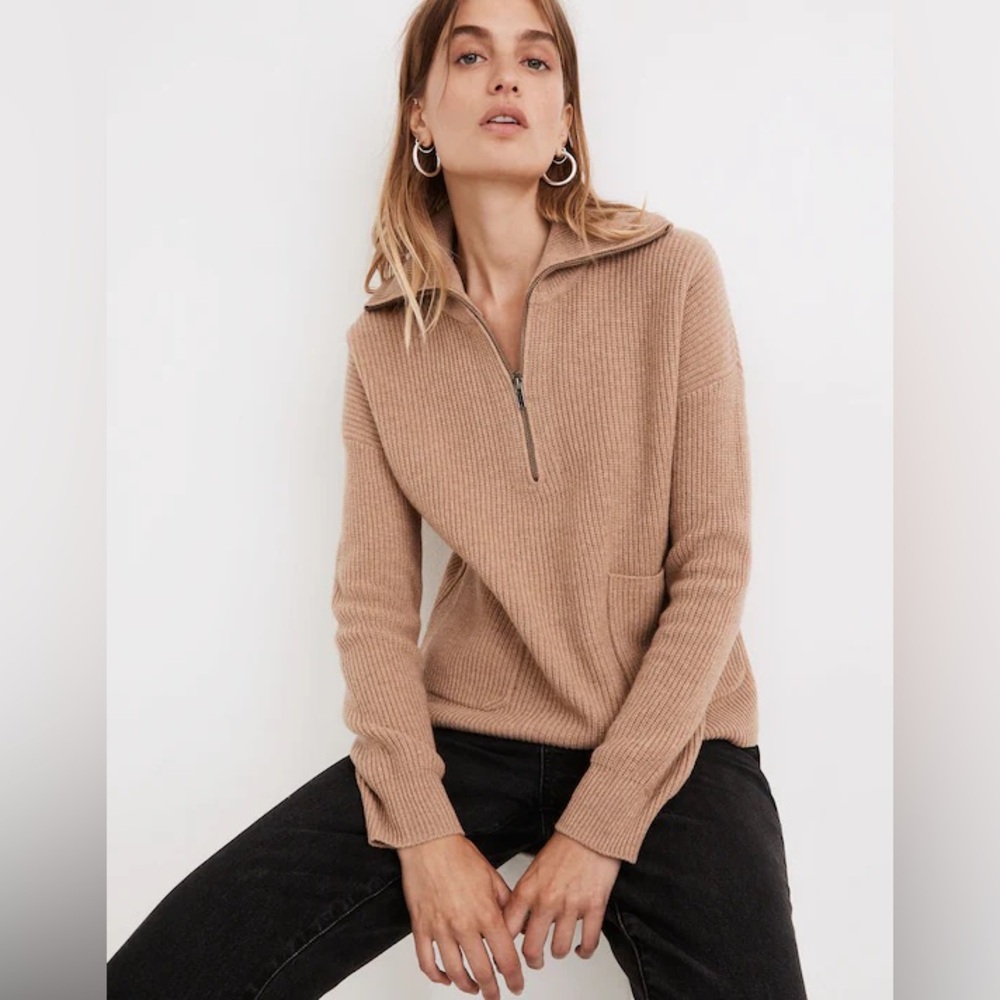 Madewell Glenbrook Half-zip Pullover Sweater